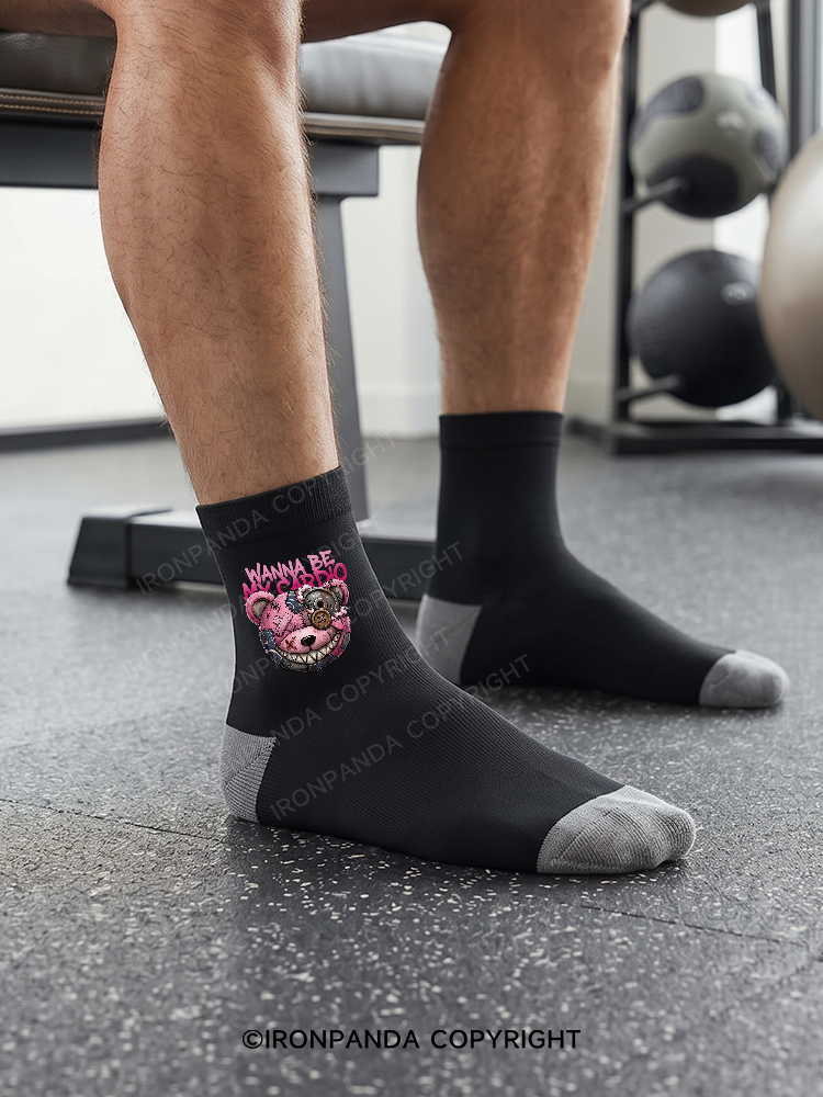 WANNA BE MY CARDIO Crew Socks