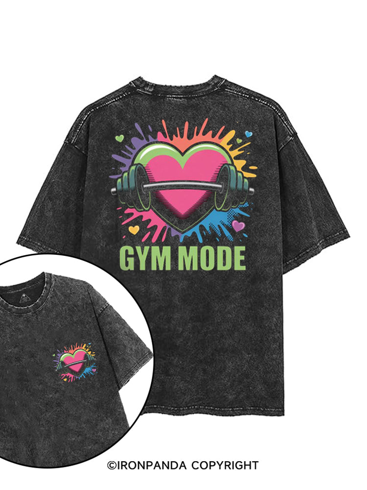 GYM MODE GYM LOVER printed Gym Shirt