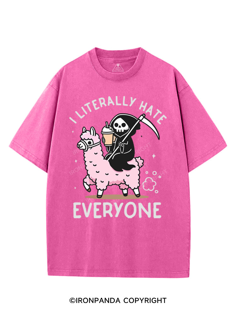 I LITERALLY HATE EVERYONE VINTAGE GYM SHIRT