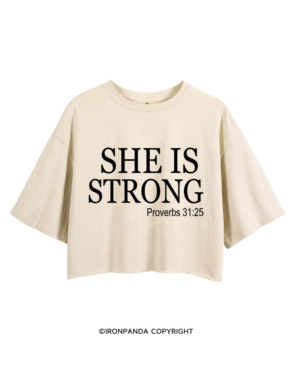 She is Strong Crop Tops