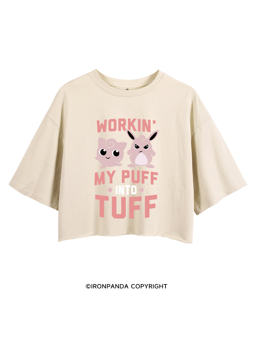 WORKIN MY PUFF INTO TUFF CROP TOPS