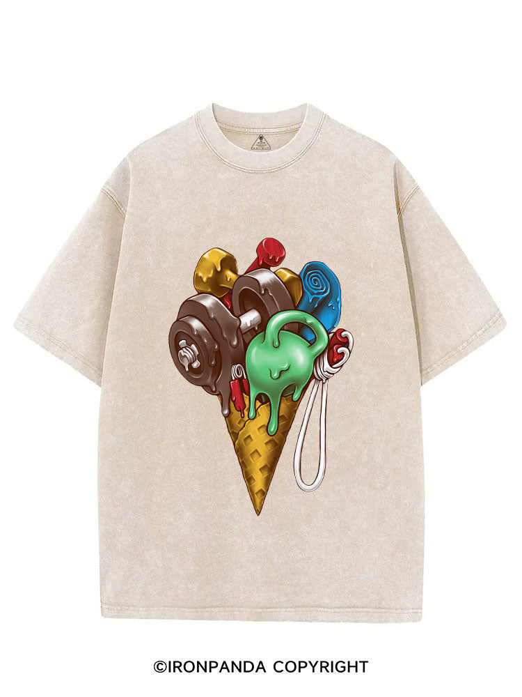 Ice Cream Workout Vintage Gym Shirt