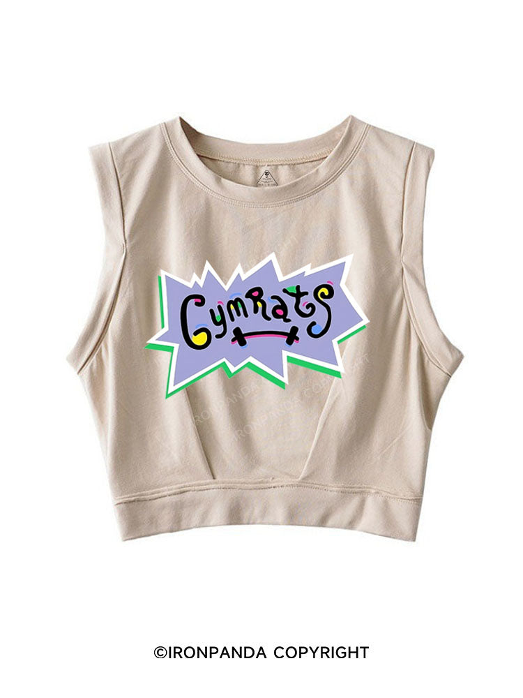 GYM RATS SLEEVELESS CROP TOPS
