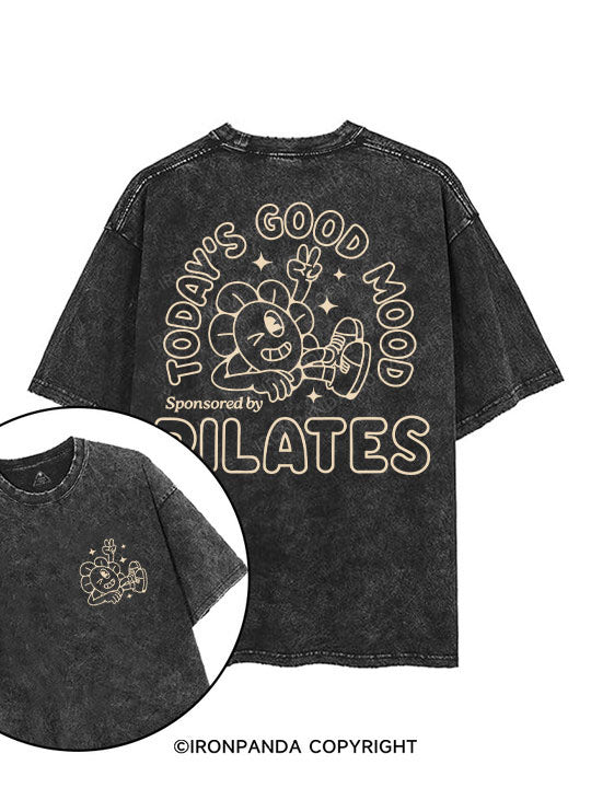 today's good mood sponsored by pilates printed Gym Shirt