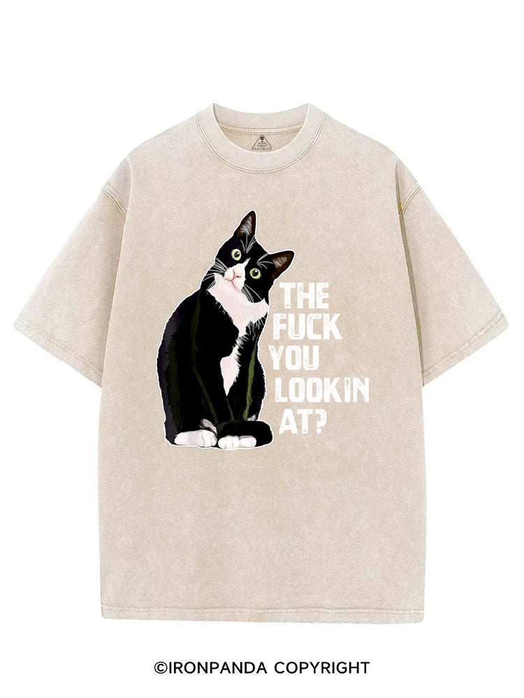 THE FUCK YOU LOOKIN AT? VINTAGE GYM SHIRT