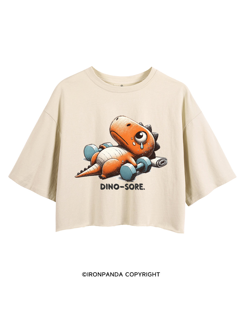 Dino-Sore After Workout Crop Tops