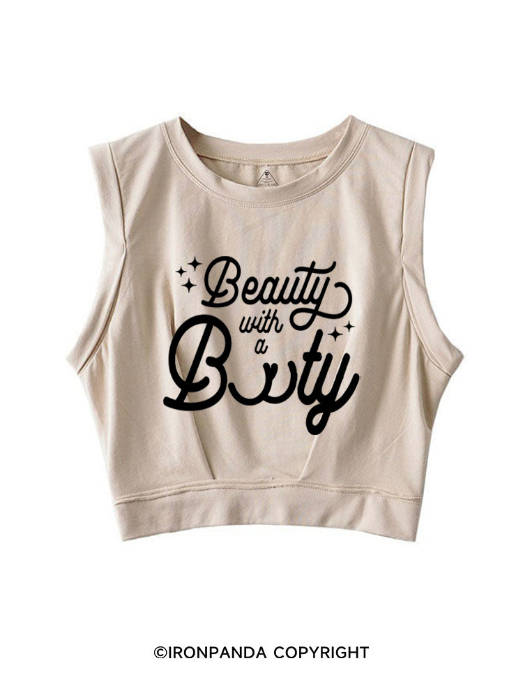 BEAUTY WITH A BOOTY SLEEVELESS CROP TOPS