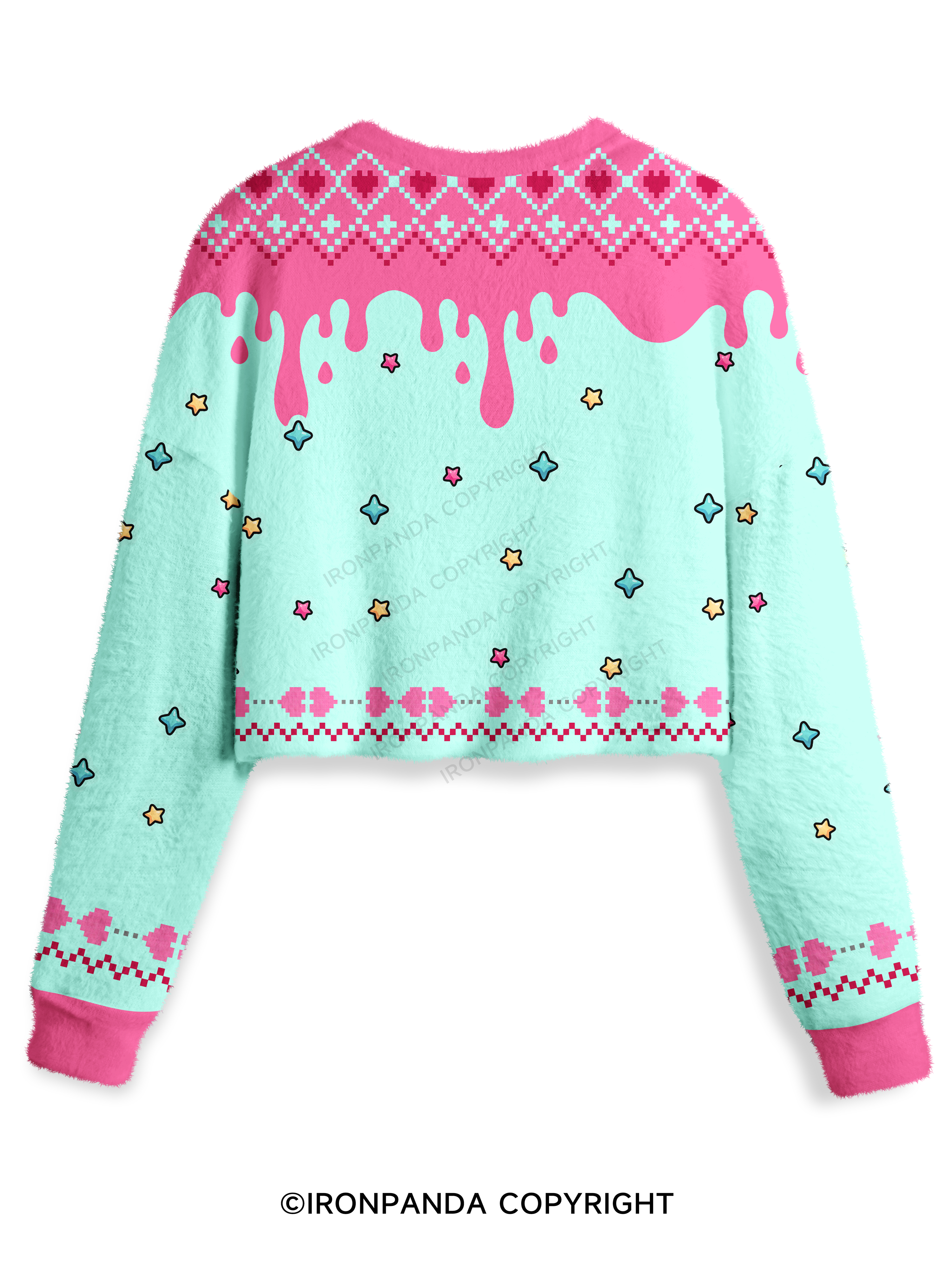 I'M JUST HERE BECAUSE I LIKE TO EAT Crop Ugly Sweater