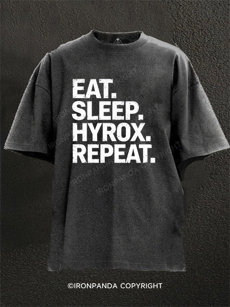 Eat. Sleep. Hyrox. Repeat Washed Gym Shirt