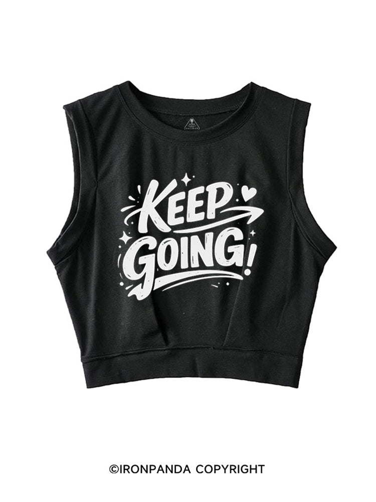 KEEP GOING!♥ SLEEVELESS CROP TOPS