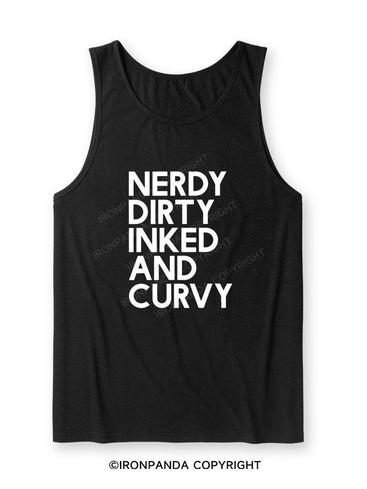 NERDY, DIRTY, INKED AND CURVY Ultra Soft Heather Tank