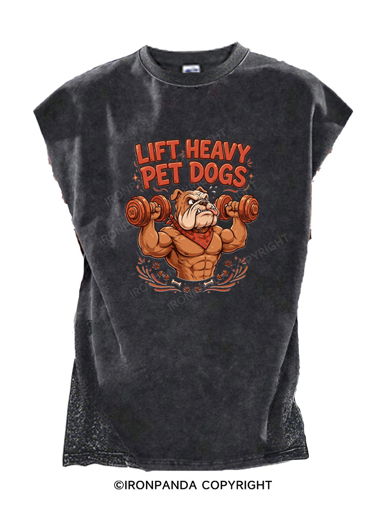 Lift Heavy Pet Dogs Funny Cut Off Tank