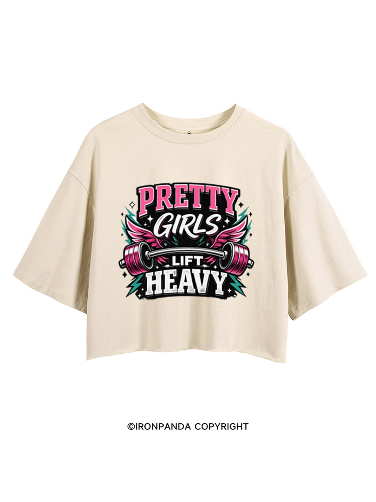 Pretty Girls Lift Heavy Powerlifting CROP TOPS