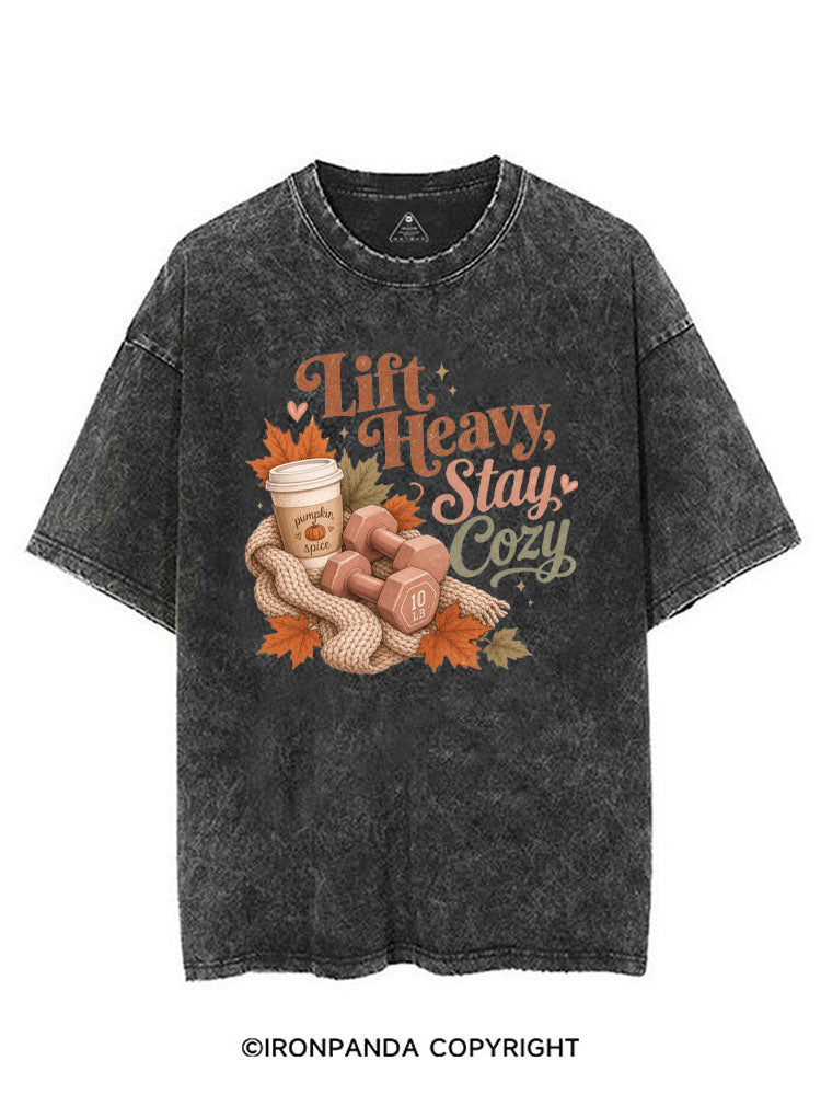 LIFT HEAVY STAY COZY VINTAGE GYM SHIRT