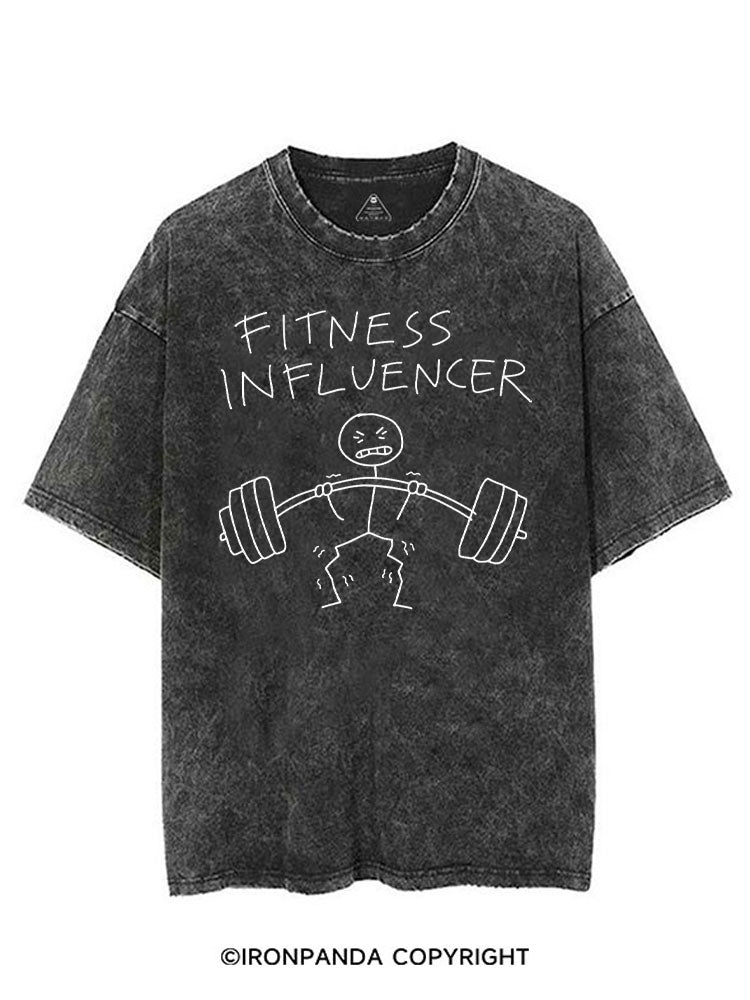 FITNESS INFLUENCER FUNNY GYM VINTAGE GYM SHIRT