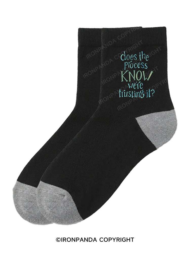 DOES THE PROCESS KNOW WE'RE TRUSTING IT Crew Socks