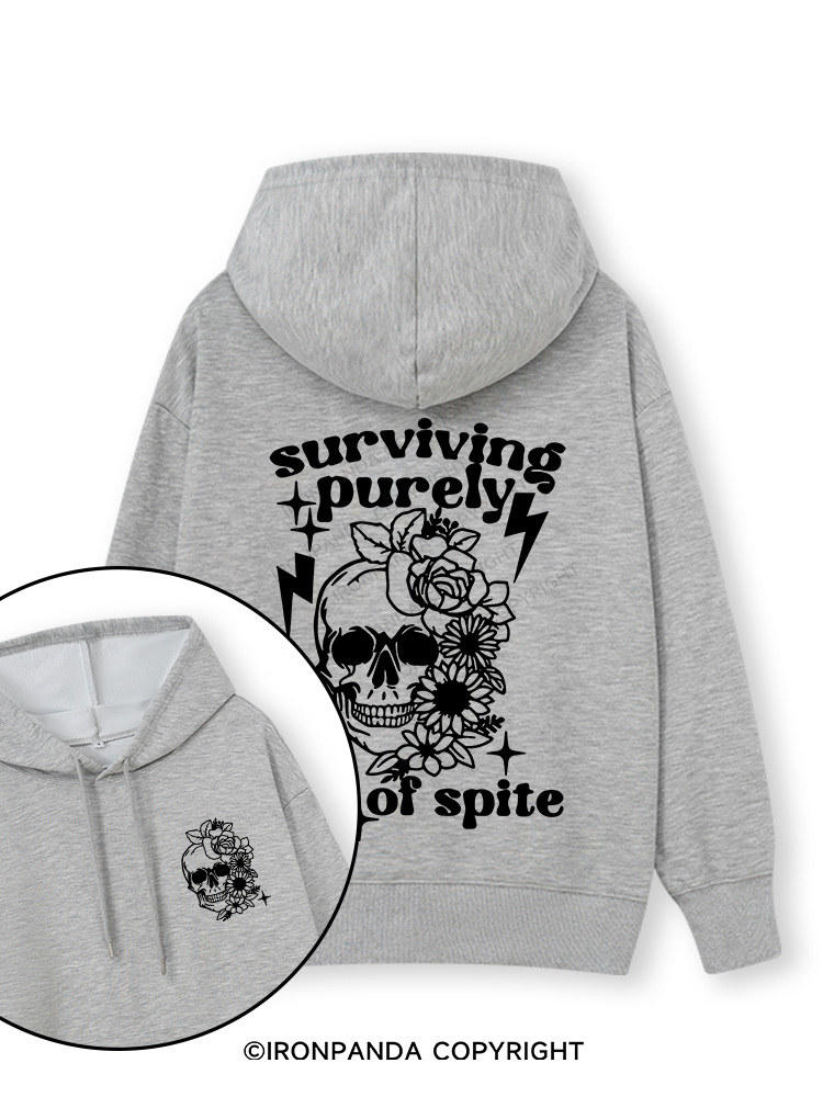 SURVIVING PURELY OUT OF SPITE Double-Sided Printed Classic Gym Hoodie