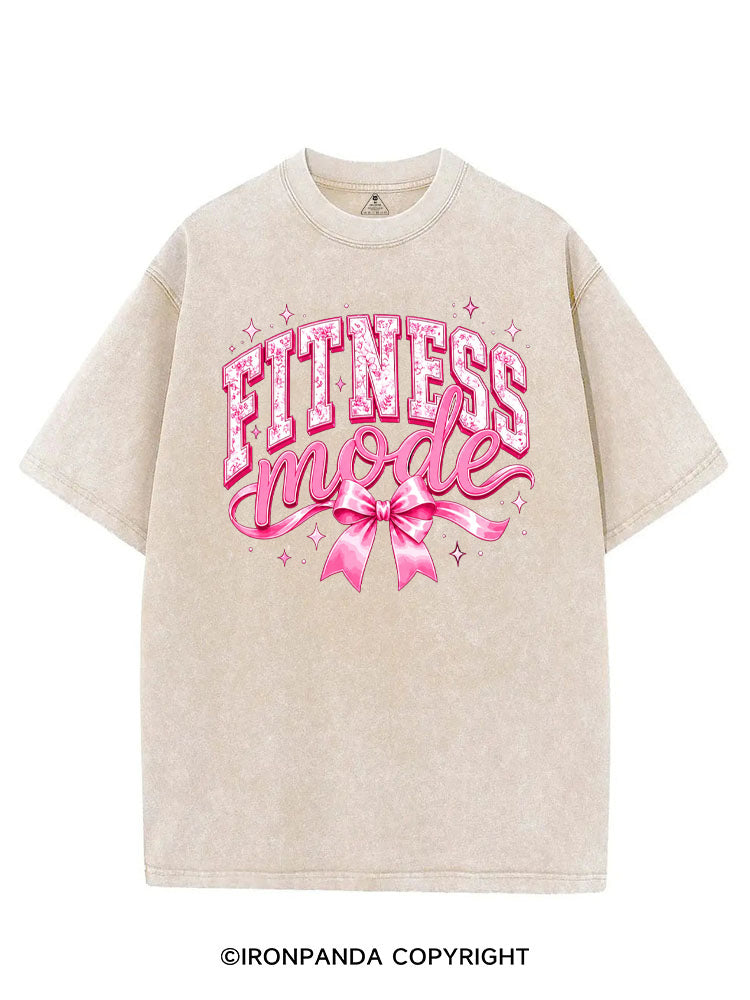 FITNESS MODE PINK GYM VINTAGE GYM SHIRT