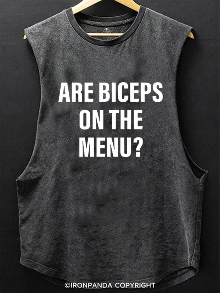 Are Biceps on the Menu? Scoop Bottom Cotton Tank