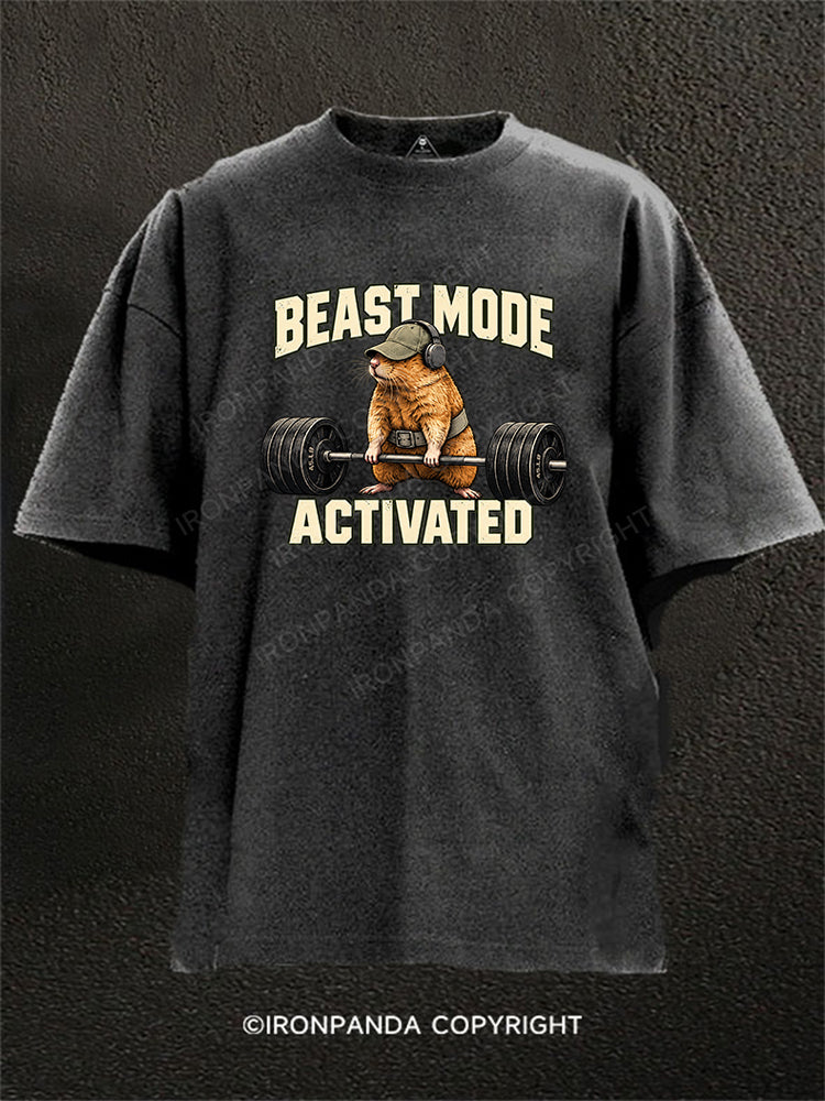 BEAST MODE ACTIVATED Washed Gym Shirt