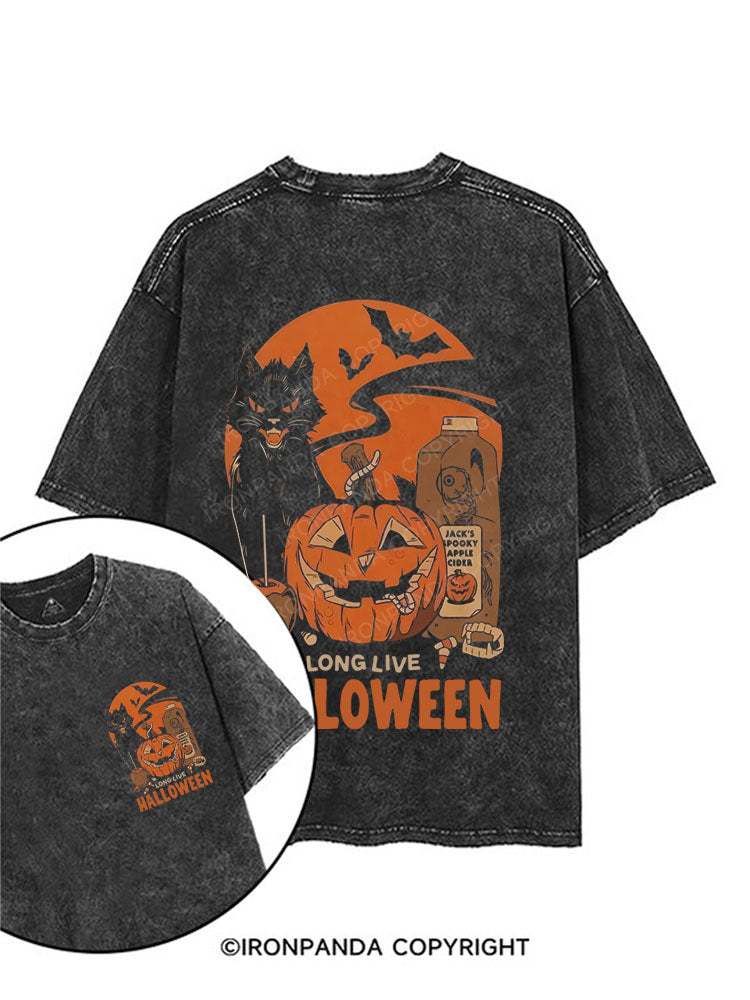 LONG LIVE HALLOWEEN printed Gym Shirt