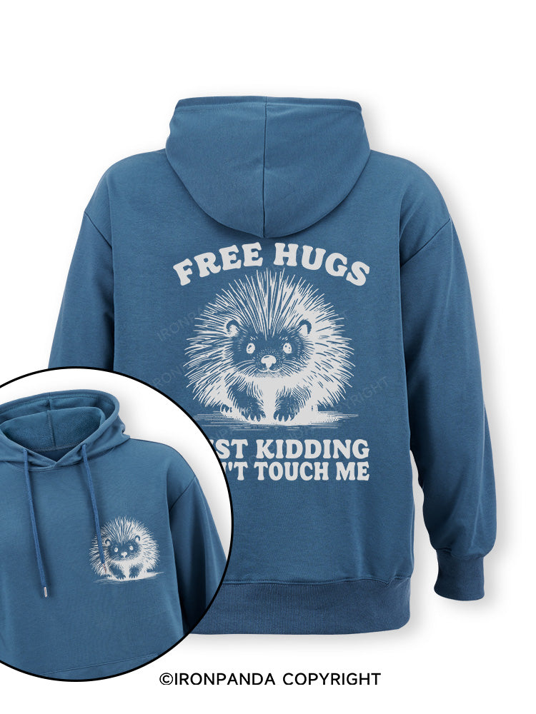 Free Hugs Just Kidding Don't Touch Me Lion Double-Sided Printed Classic Gym Hoodie
