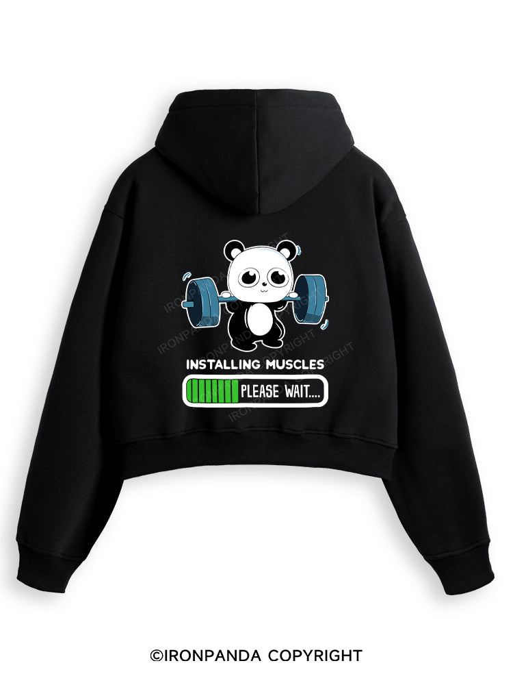 BENCH PANDA Fleece Crop Zip Up Hoodie
