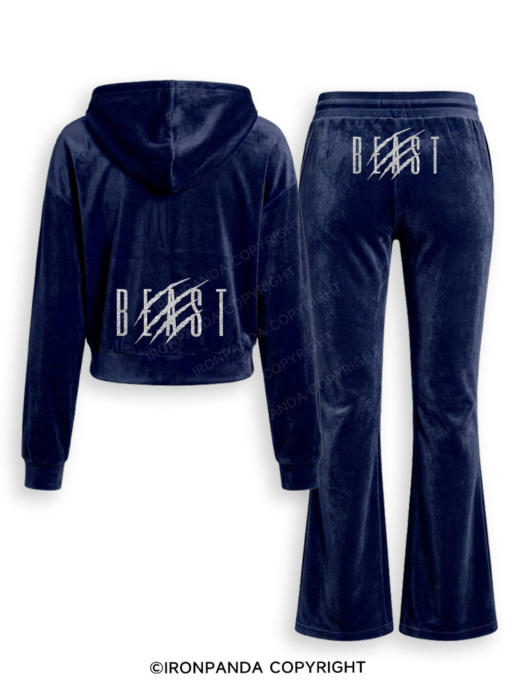 BEAST Velvet Tracksuit Set