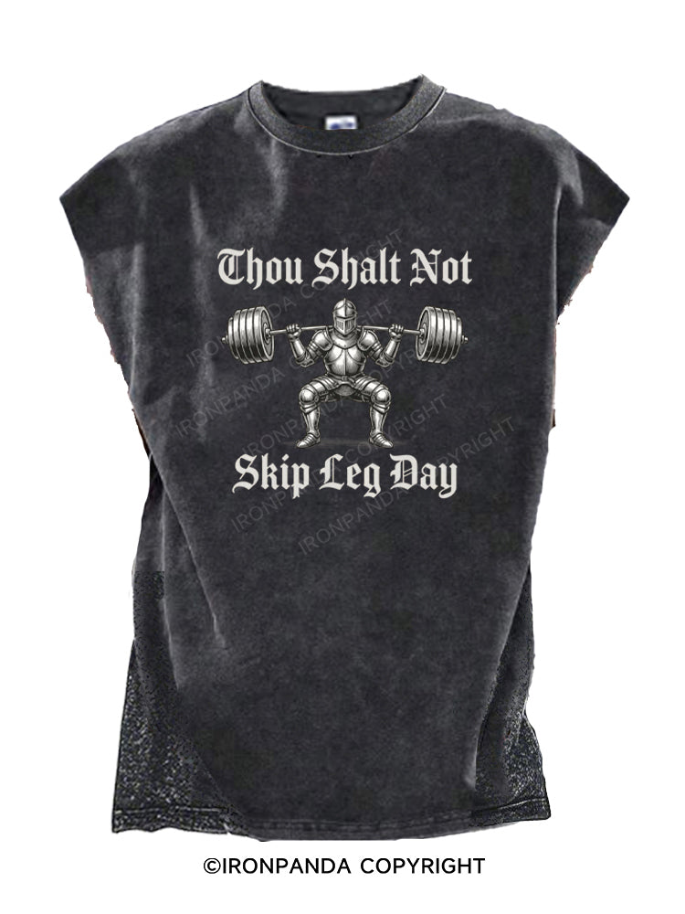 Thou Shalt Not Skip Leg Day Cut Off Tank