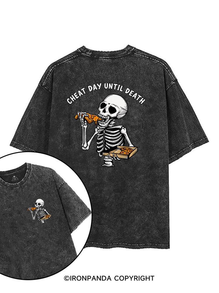 CHEAT DAY UNTIL DEATH printed Gym Shirt