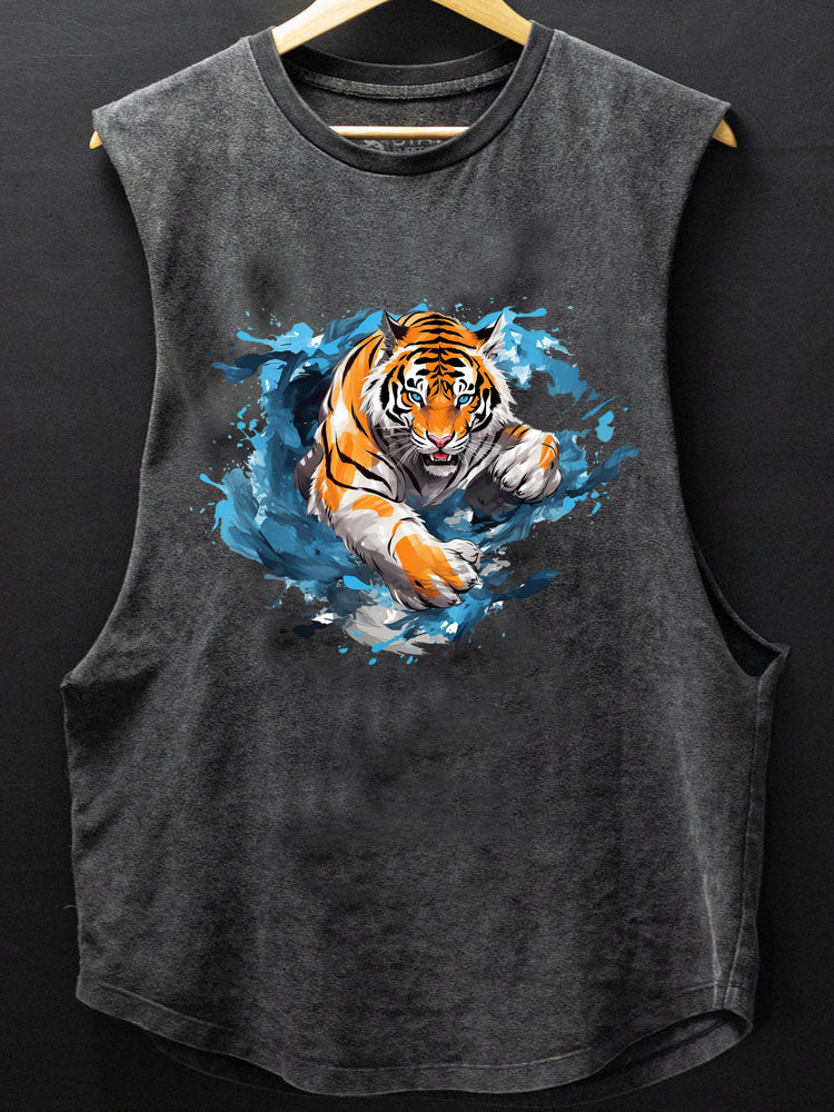 tiger Scoop Bottom Cotton Tank