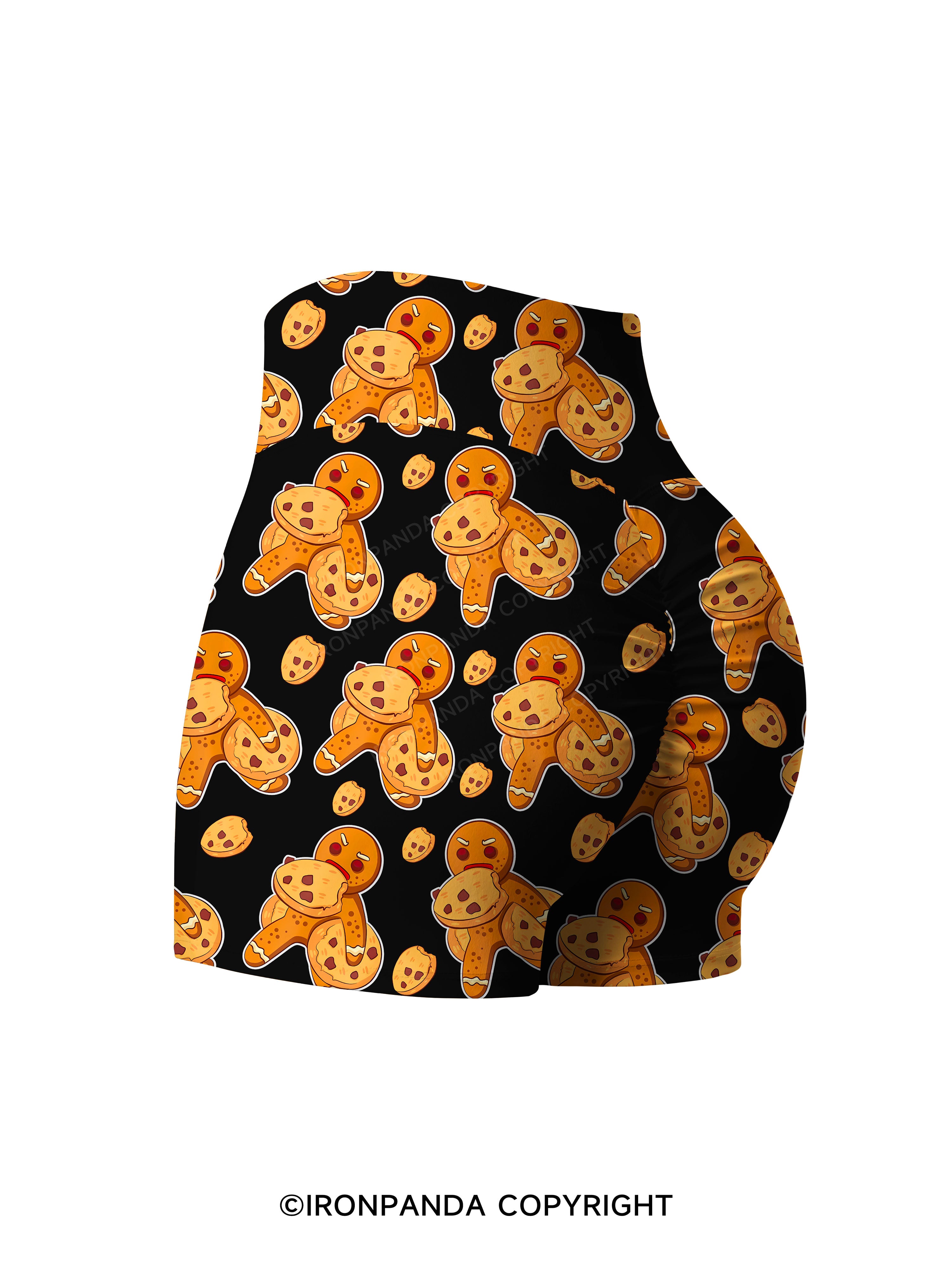 I DID IT ALL FOR THE COOKIES Printed Yoga Shorts