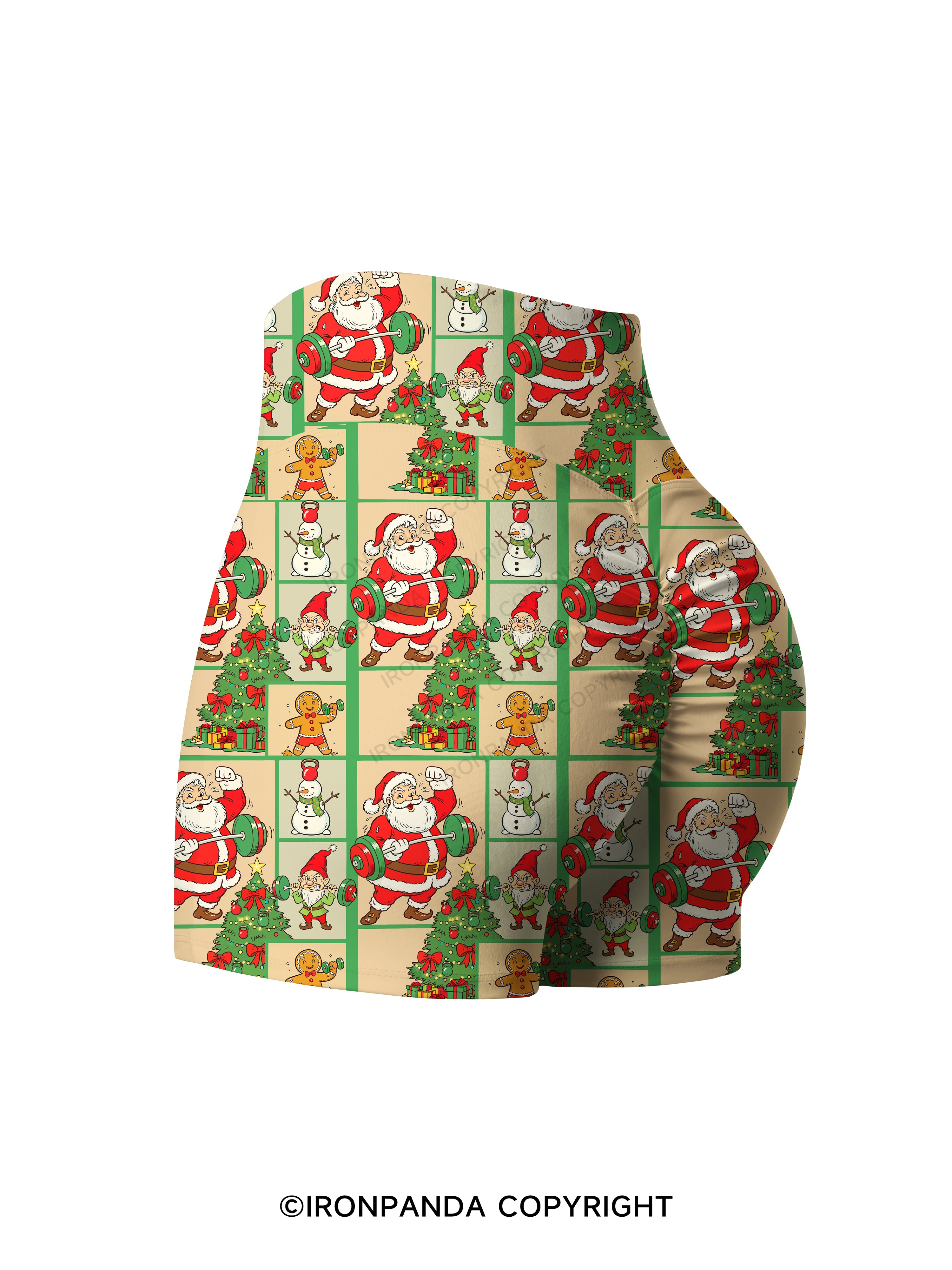 Holiday Fitness Club Printed Yoga Shorts