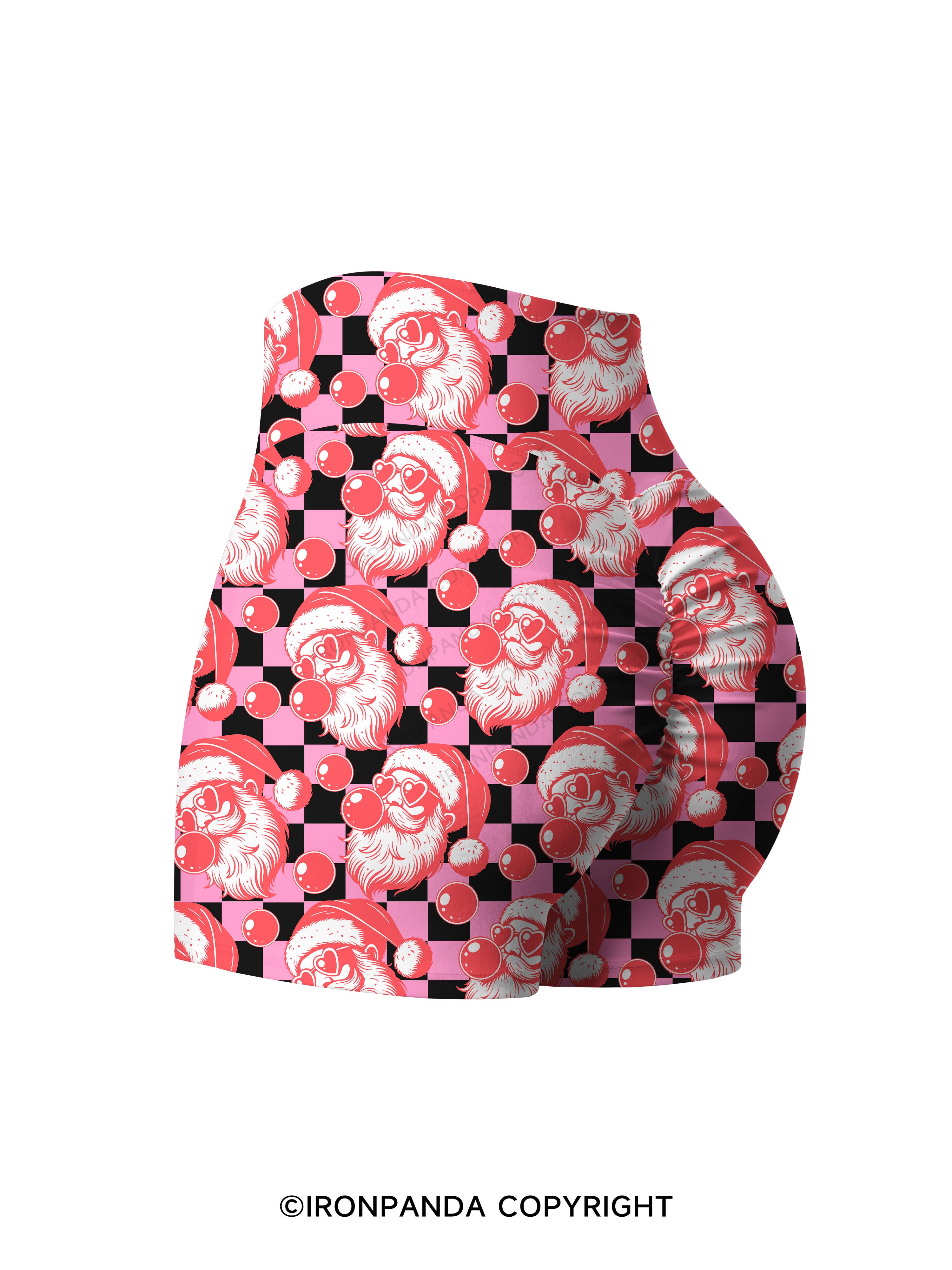 MERRY CHRISTMAS Printed Yoga Shorts