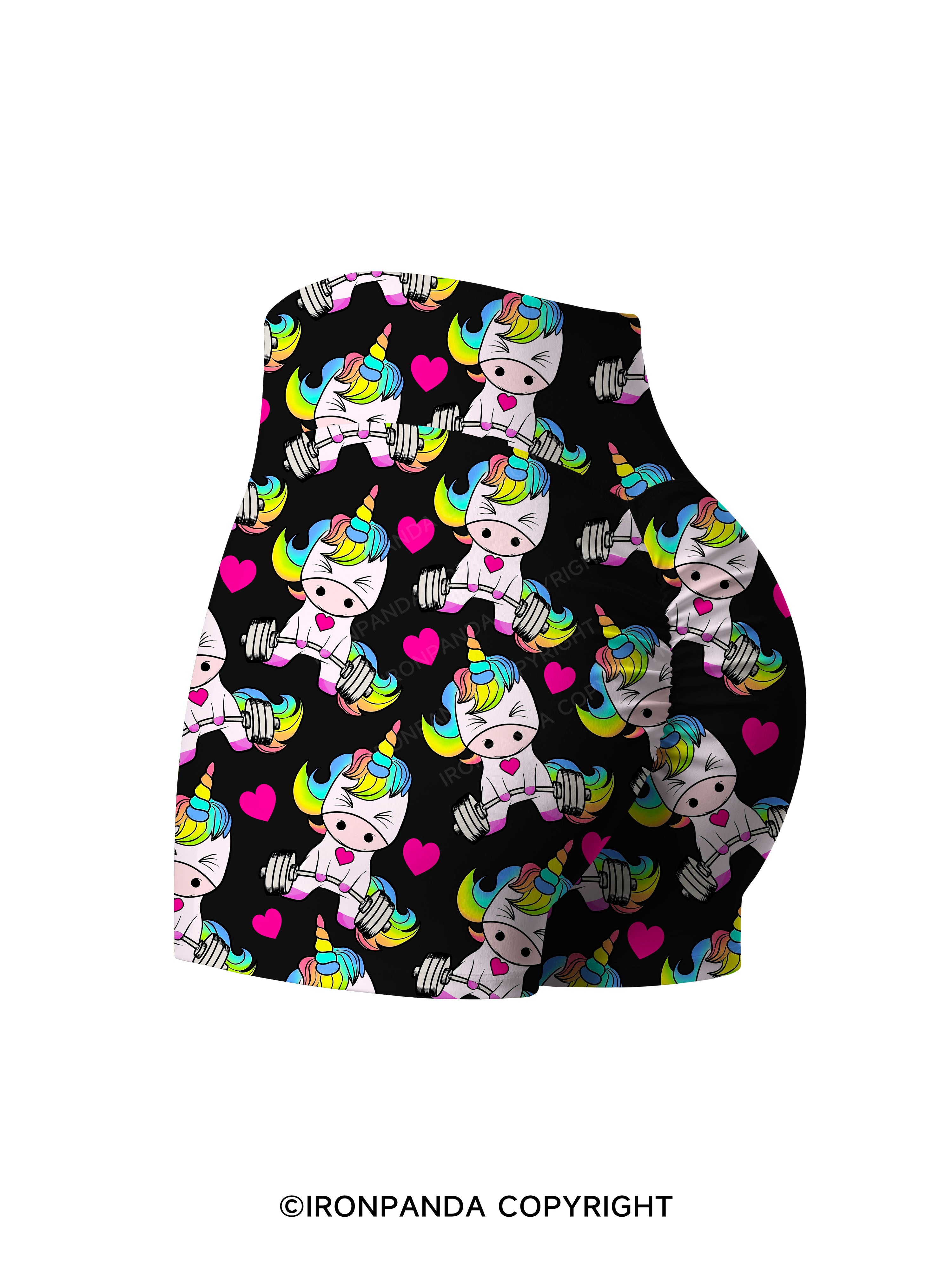 Deadlift Unicorn Printed Yoga Shorts