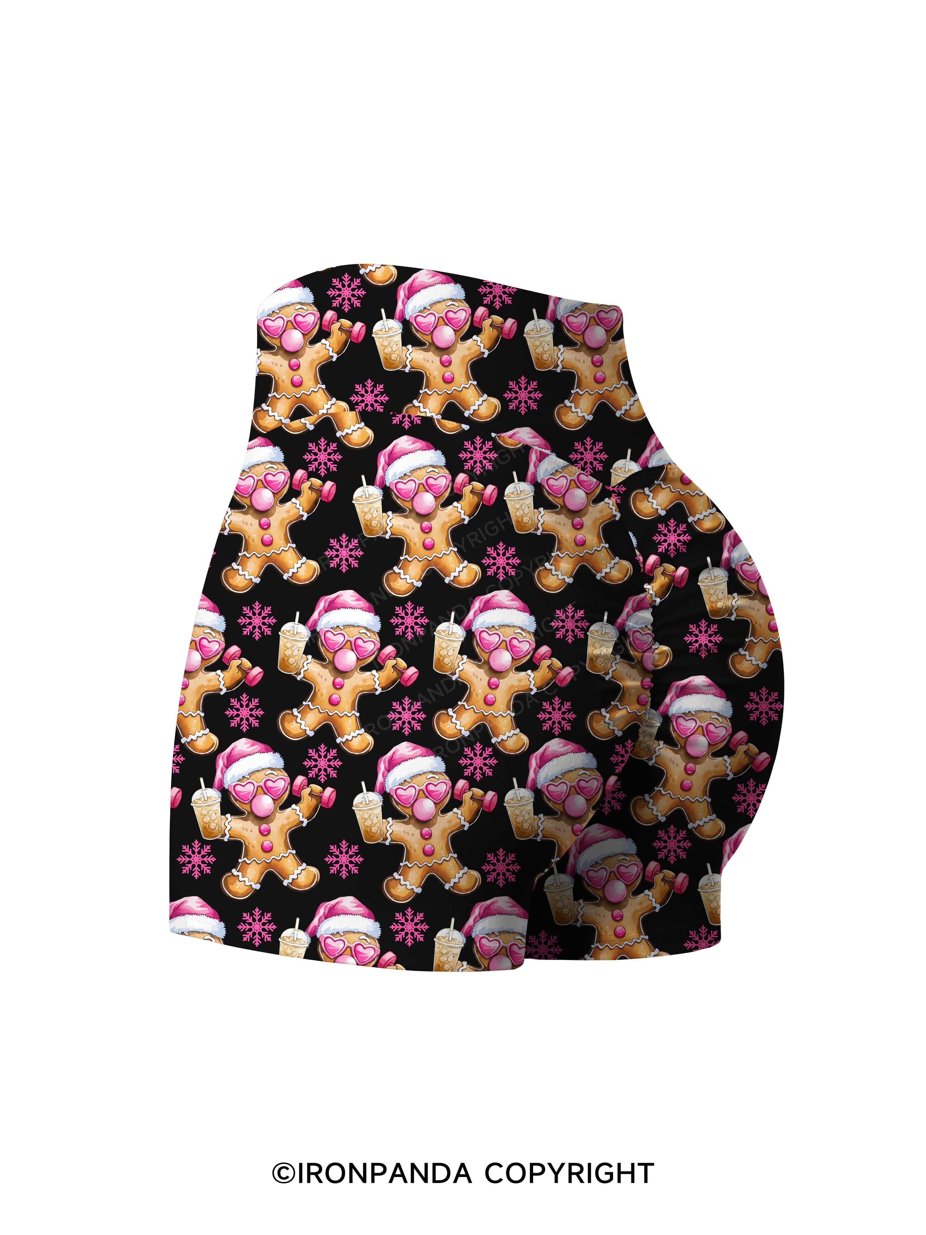 Fit Gingerbread Printed Yoga Shorts