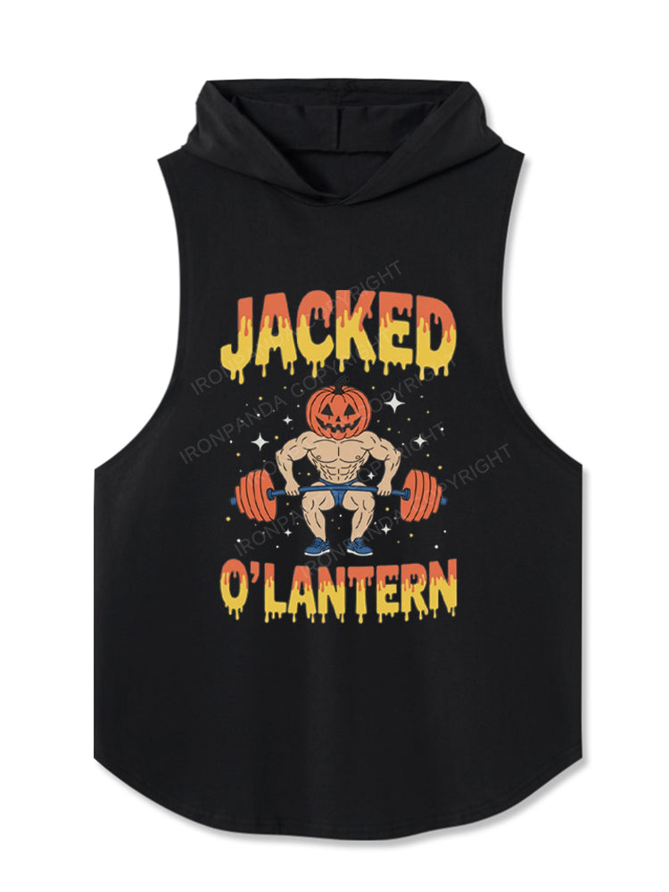 Jacked O Lantern Halloween Pumpkin Hooded Tank