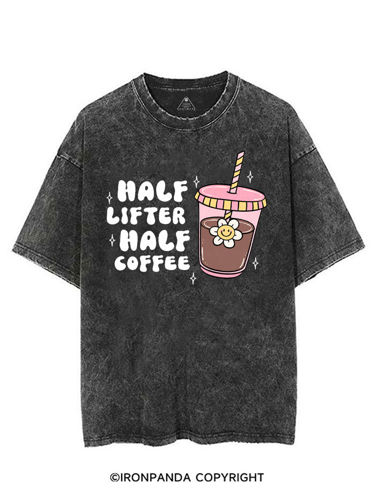 HALF LIFTER HALF COFFEE VINTAGE GYM SHIRT
