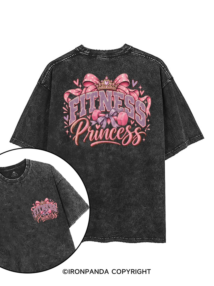 FITNESS PRINCESS STRONG SHINING VIBES printed Gym Shirt