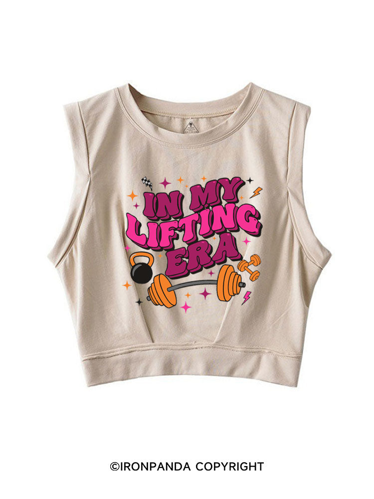 IN MY LIFTING ERA FITNESS GYM SLEEVELESS CROP TOPS