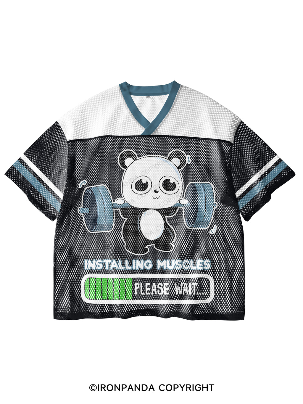 BENCH PANDA V-Neck Open Hole Mesh Top