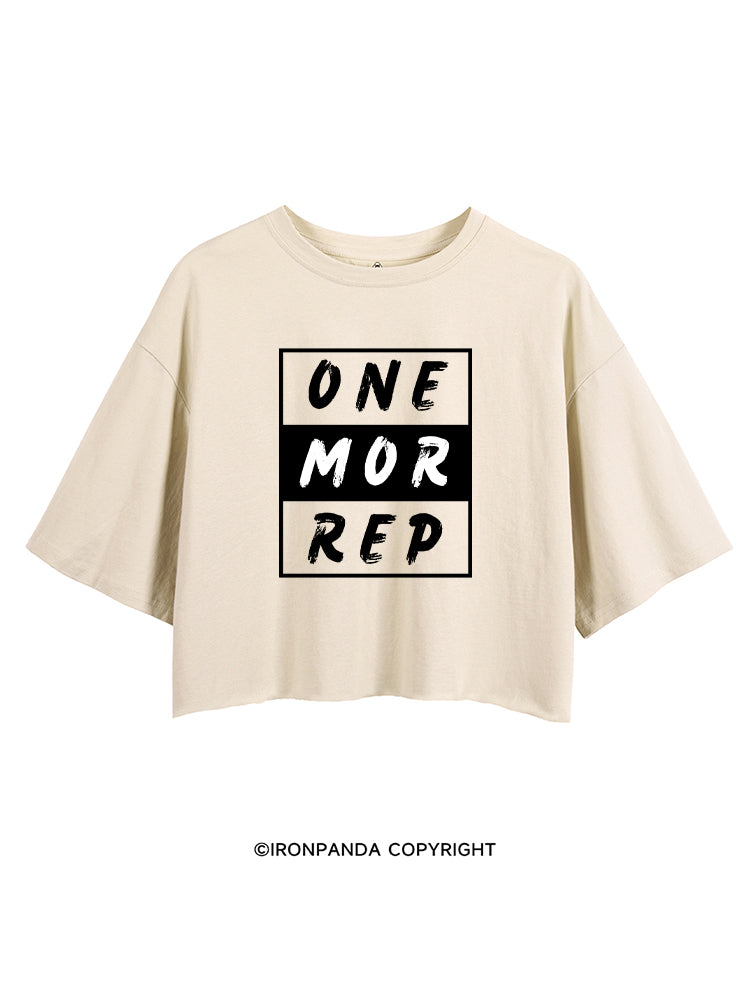 ONE MORE REP POSITIVE GYM STYLE CROP TOPS