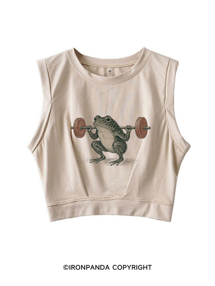 Frog Gym Japanese Ukiyo-E Style SLEEVELESS CROP TOPS