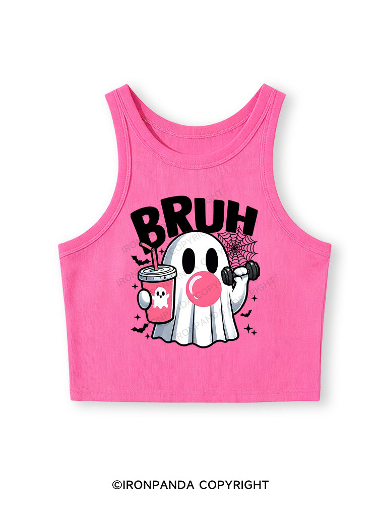 BRUH Fitted Crop Tank Top