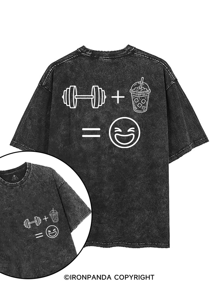 LIFT + SIP = HAPPY printed Gym Shirt