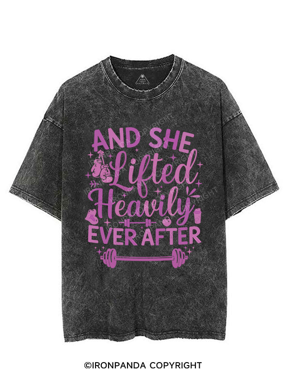 And She Lifted Heavily Ever After VINTAGE GYM SHIRT