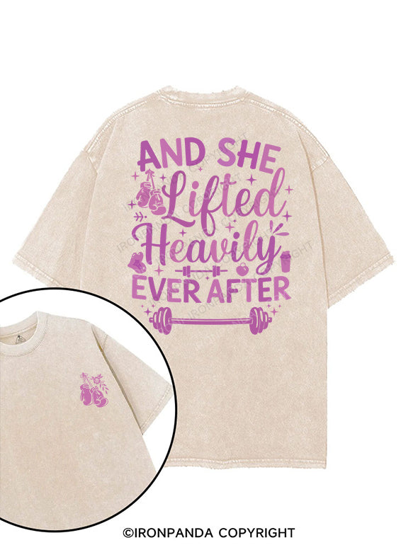 And She Lifted Heavily Ever After printed Gym Shirt