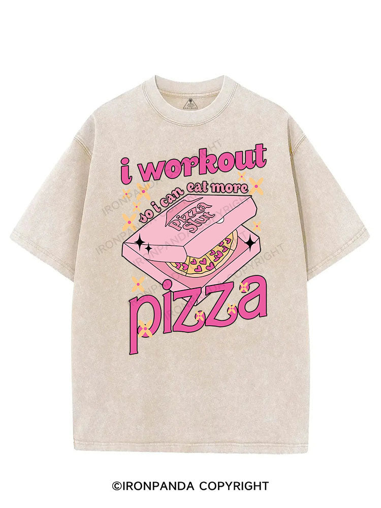 I WORKOUT SO I CAN EAT MORE PIZZA VINTAGE GYM SHIRT