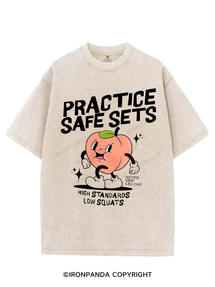 Practice Safe Sets VINTAGE GYM SHIRT