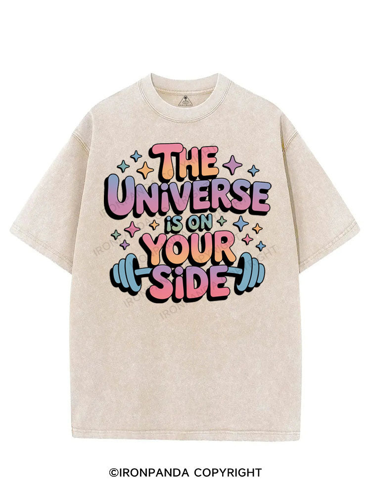 THE UNIVERSE IS ON YOUR SIDE VINTAGE GYM SHIRT